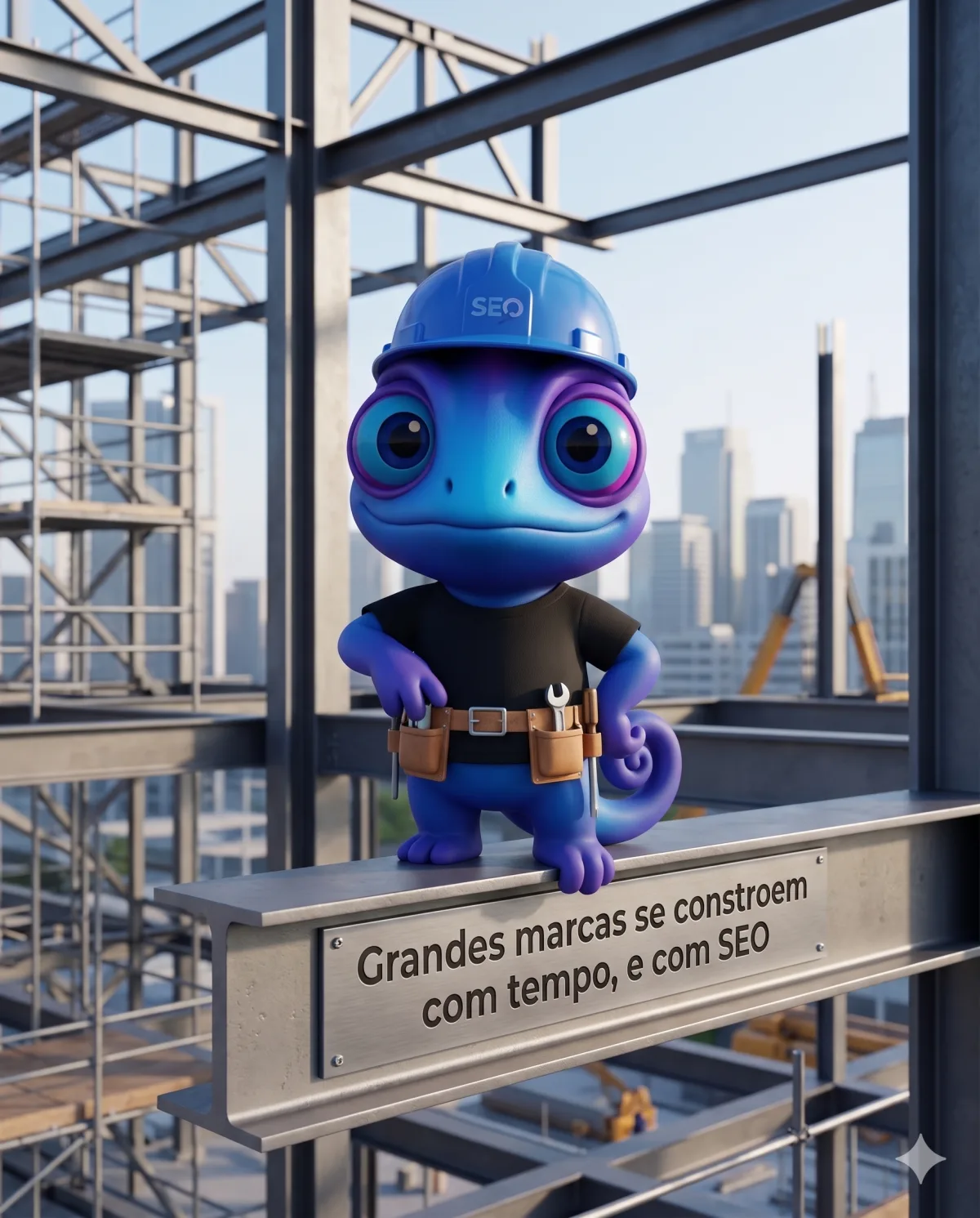 Próximo Passo mascot optimizing the speed of a website